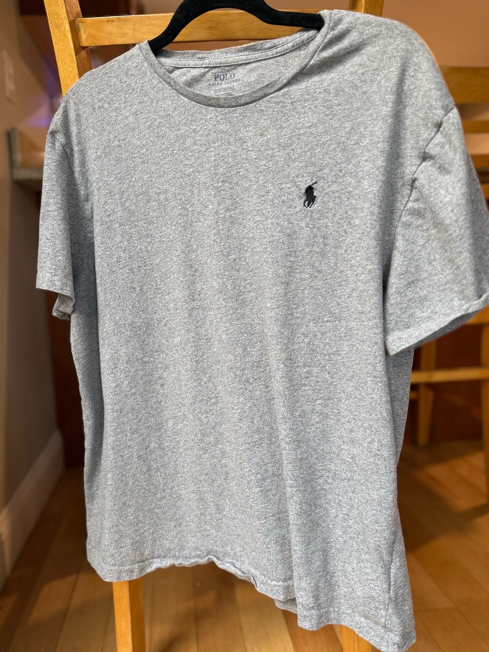 Polo by Ralph Lauren Heather Gray Short Sleeve Tee with Embroidered Pony